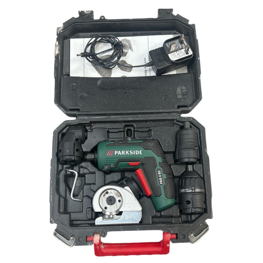 Parkside Cordless Screwdriver With Interchangeable Heads. Own4Less